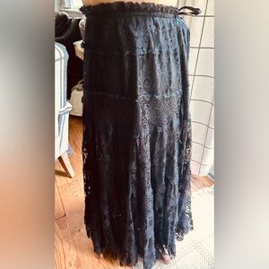 Black Lace Skirt/Maxi Dress